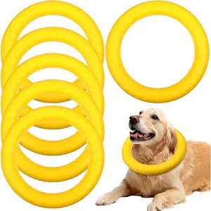 6 Pack Dog Ring Toy, 7 Inch Durable Dog Training Chew Toy for Aggressive Pet Chewers, Floating Fetch Flying Disc Puppy Ring for Outdoor Play, Throwing, Catching & Teeth Cleaning