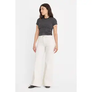GOOD PETITE PALAZZO JEANS | COTTON WHITE