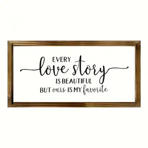 Framed Wooden Wall Art, Inspiring Quote Design, Quote Prints for Home & Office Decoration, Perfect Gift Idea for Loved Ones, Size 8x16 Inch (20x40 Cm)