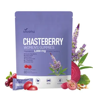 VIVONU Chasteberry Women's Gummies | 1000mg Chasteberry for Hormonal Balance, Immunity & Skin Health | Vegan | 60 Gummies