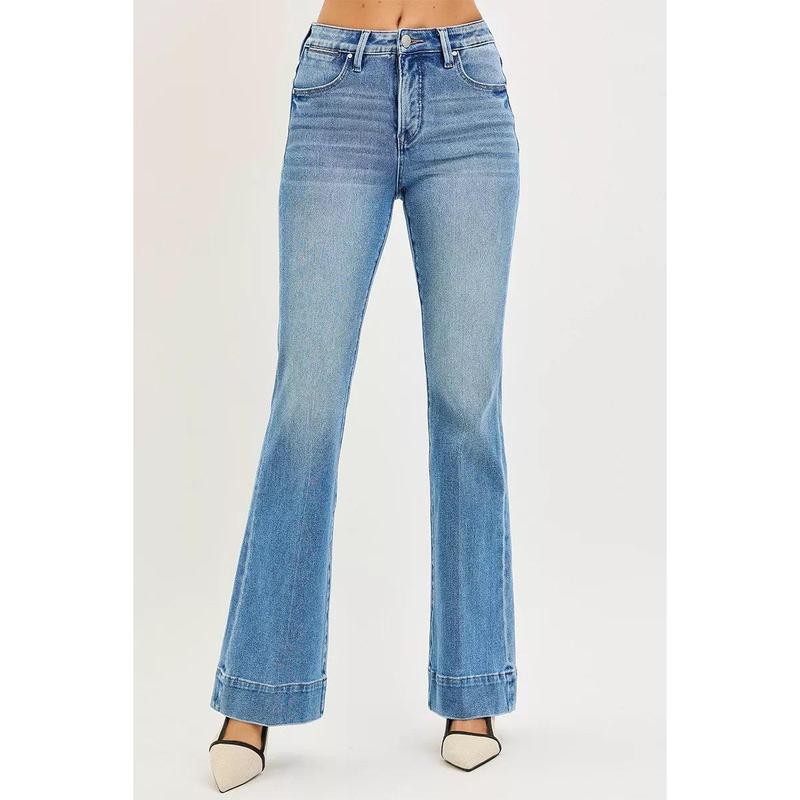 RISEN Tummy Control 4 Way Stretch Mid Rise Flare Jeans