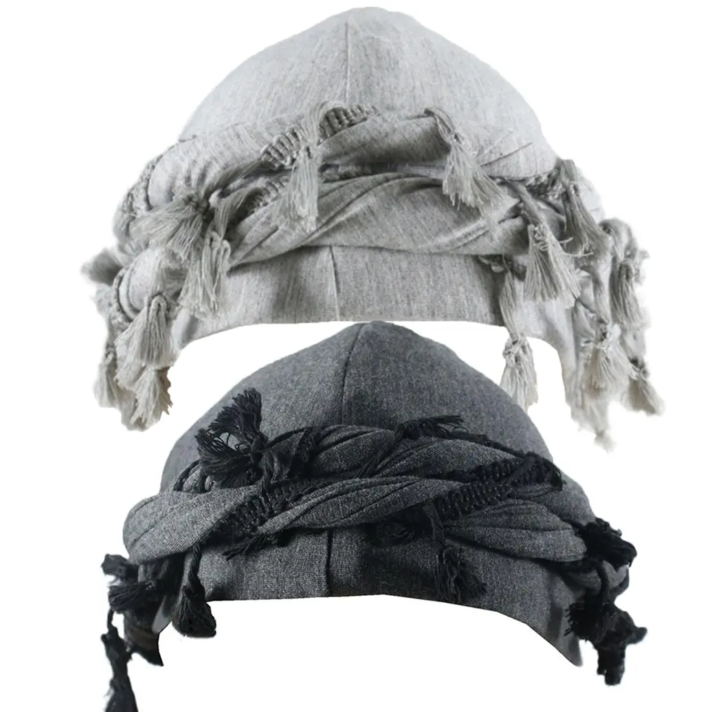 2-Pack Men's Twist Head Wrap Turbans - Satin Lined Durag & Modal Bonnet Set for Sleep and Style - Hair Cover for Men