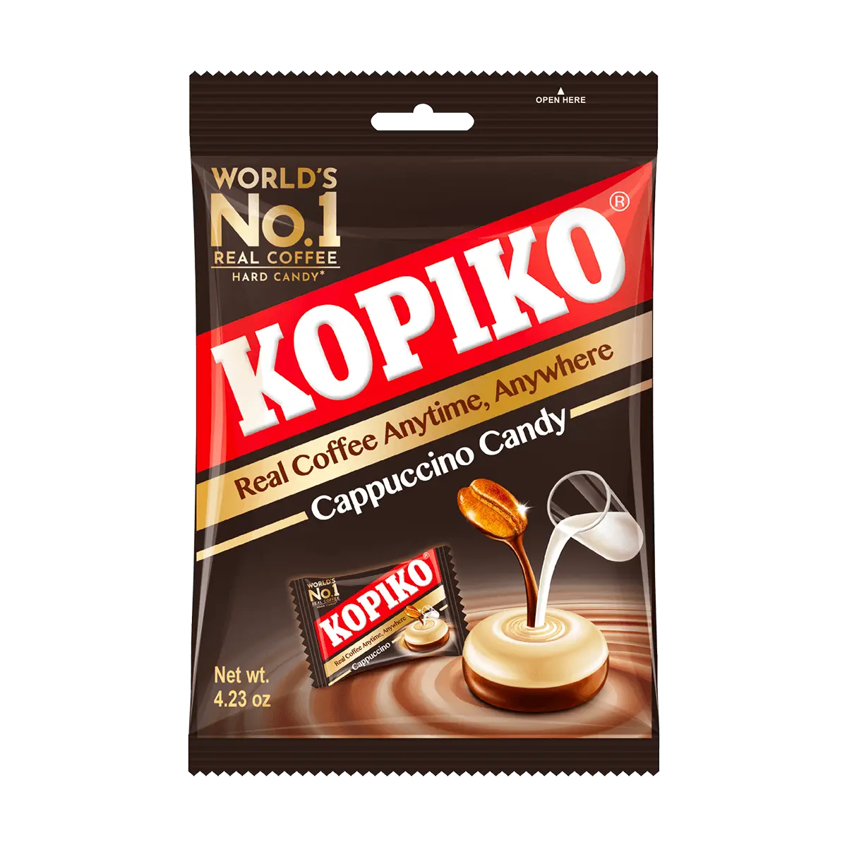 KOPIKO Cappuccino Coffee Candy - 120g Bag | Authentic Indonesian Specialty Treat, Rich Coffee Flavor