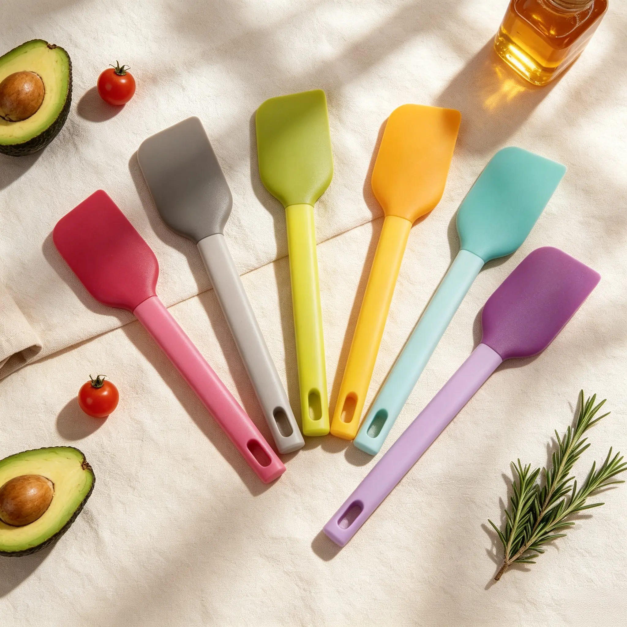 Colorful Silicone Spatula Set, Heat‑Resistant Non‑Stick Baking Scraper for Cooking Mixing Cake Cookie Baking Kitchen Utensils