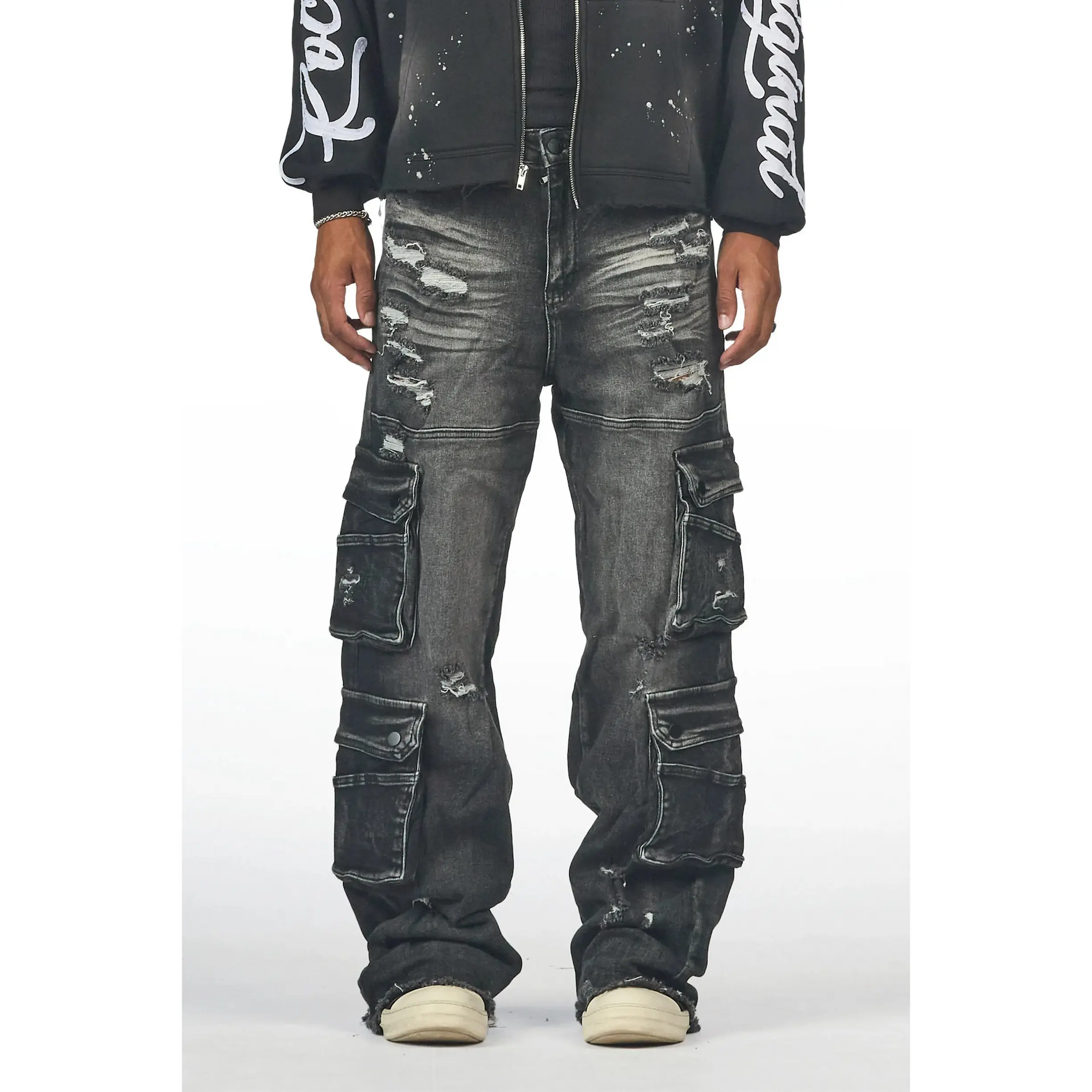 Keylor Black Wash Baggy Fit Jean