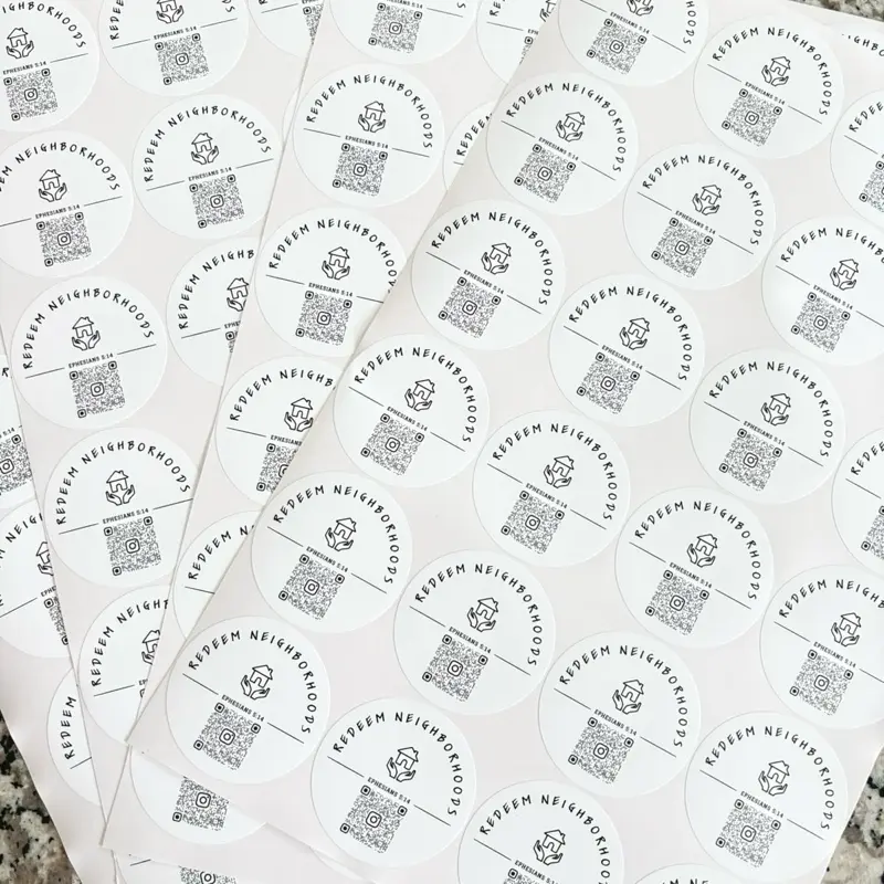 Your logo Vinyl Sticker Sheets- Permanent High Quality and Water resistant.