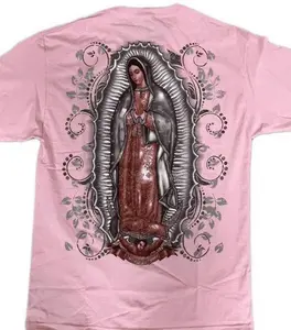 Silver Glitter Pink Virgencita T shirt, Virgin Mary t shirt, Guadalupe Shirt, Catholic Outfits Short Sleeve Crew Neck T-Shirt list trên tiktok