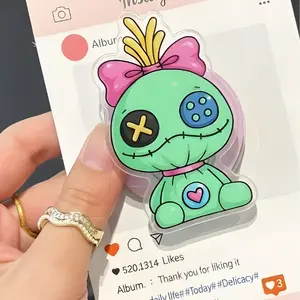 Cute Voodoo Doll Pop Socket Creepy Cute Phone Grip Accessory, Kawaii Voodoo Doll Stitch Phone Grip