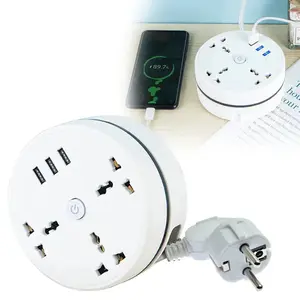 Smart Home Power Strip with EU Plug – Versatile Extension Cord with USB Ports & Fast Charging Capability