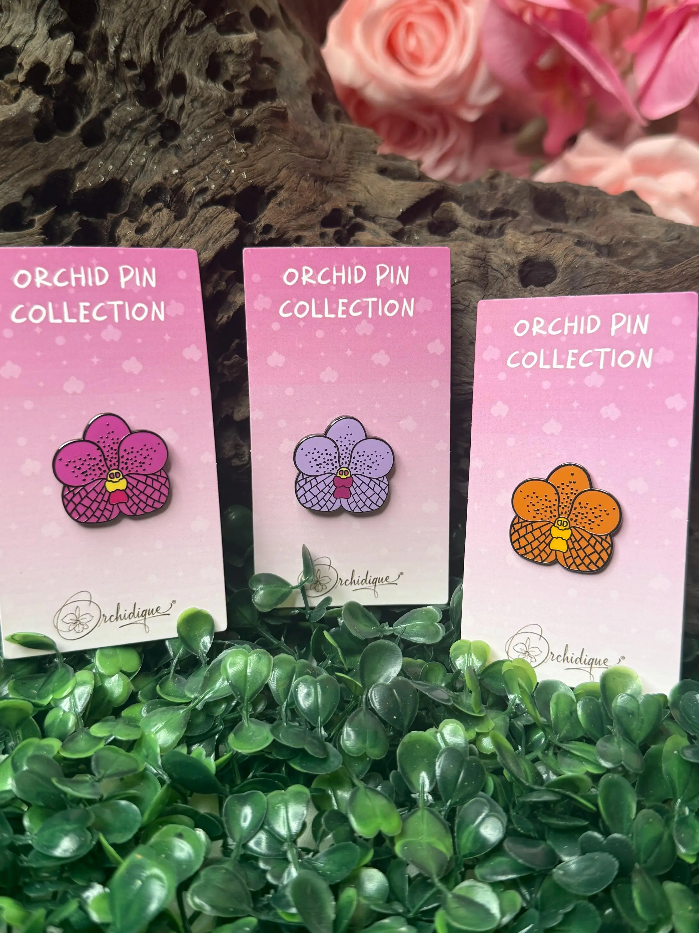 Vanda Enamel Pin- Orchid Flower Enamel Pin