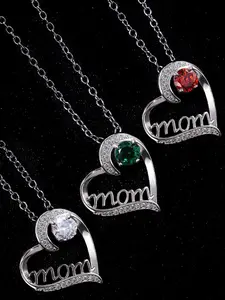 Women's 925 Silver Necklace, November December Birthstone Jewelry Gift, Heart Pendant Charm, Perfect Christmas Birthday Present