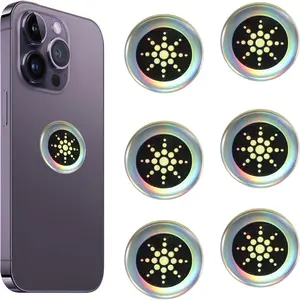 12 PCs Silver Phone Protection Stickers Neutralizers for Smart Phones/Tablets/Laptops/Computer/WiFi/Priner/TV Electronic Devices Blockers(Silver)