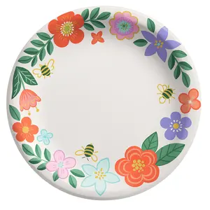 Spring Floral Paper Plates - 8.5" (10ct)
