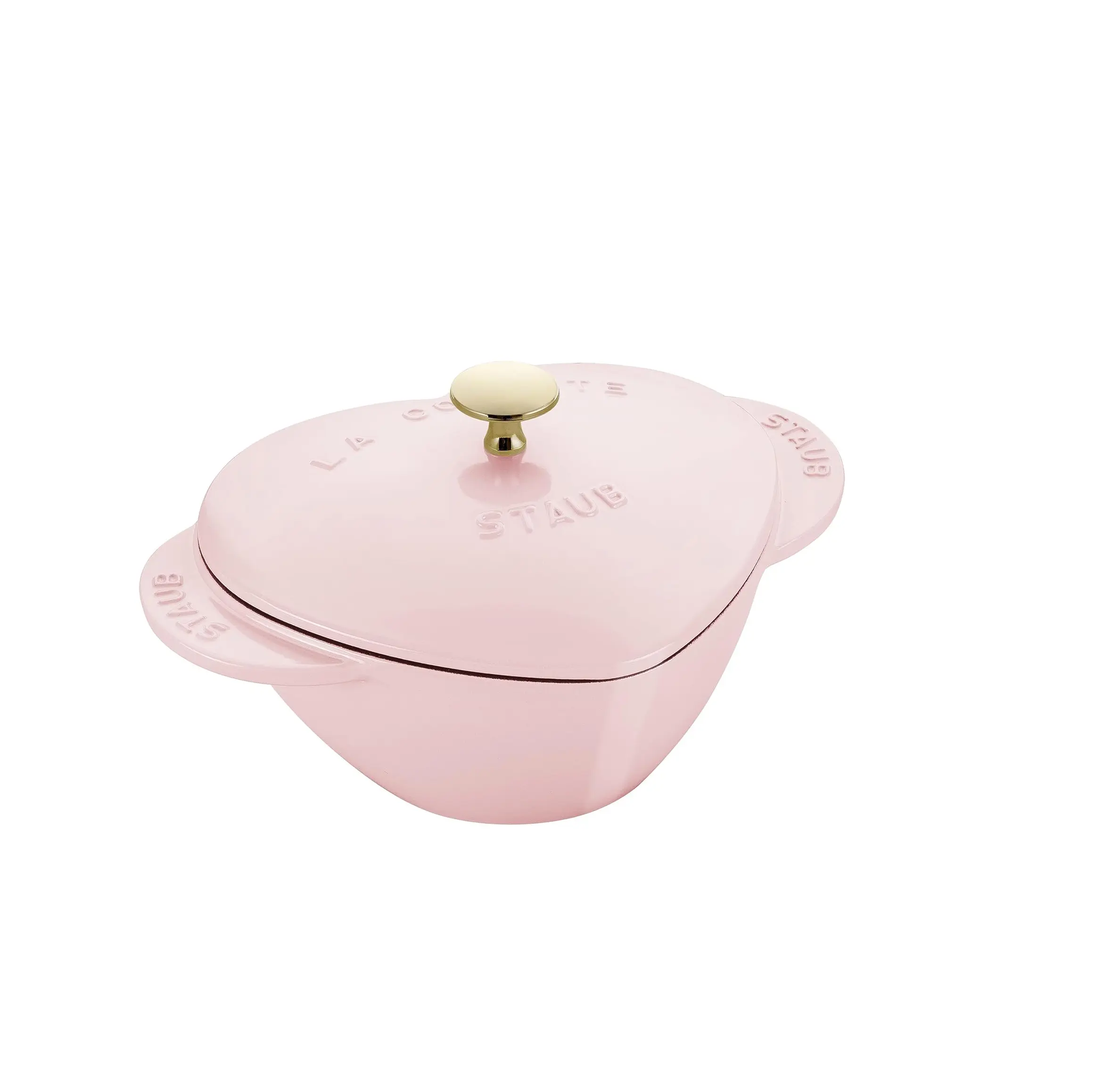 Staub Cast Iron 1.75-qt Heart Cocotte - Peony Pink