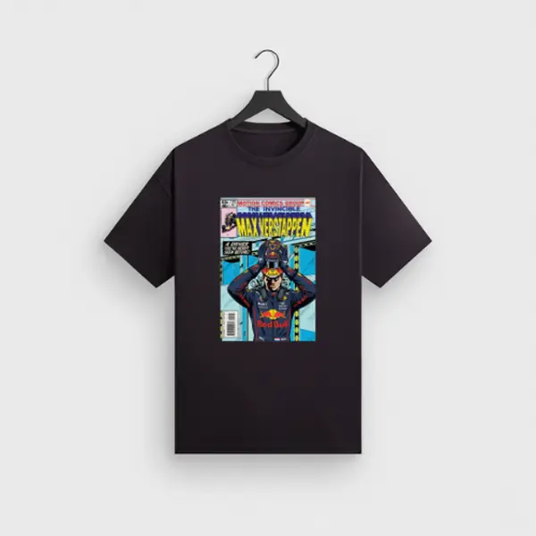 Vintage Comic Book Style Racing Tee - Max Verstappen Graphic Shirt - Retro Motorsport Art Top