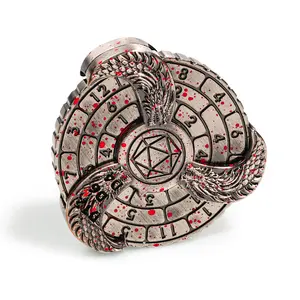 DND Players' New Obsession 7-in-1 Mechanical Spinning Dice Combat Wheel Multi-Function Buttery Smooth Metal Bearings Ultimate RPG Must Have Zinc Alloy Dice