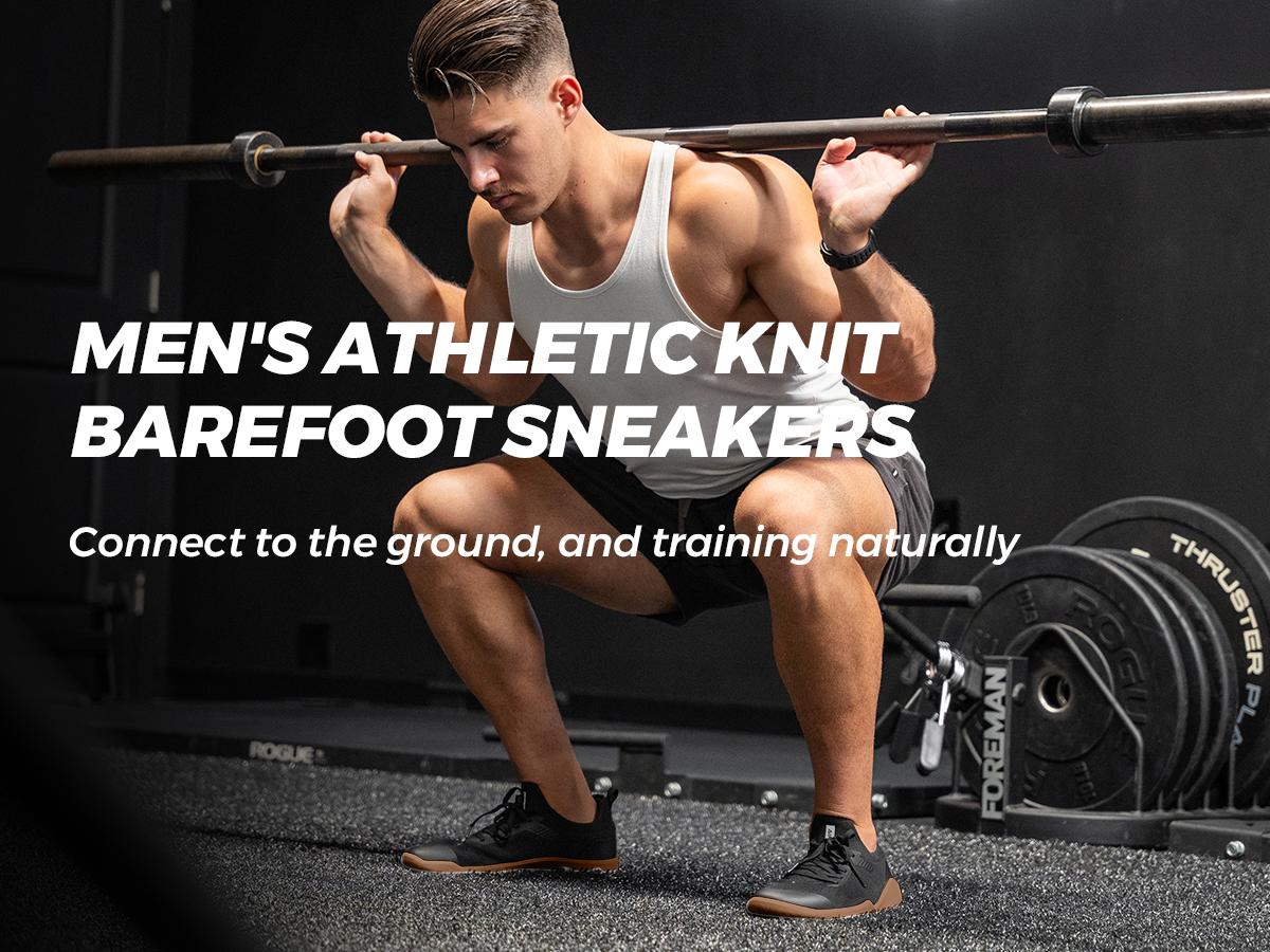 Airhas Men's Barefoot Shoes Zero Drop Wide Toe Box Minimalist Slip-on Gym Shoes for Men Deadlift Cross Training Sneakers #Outdoorfun #TikTokShopBlackFriday