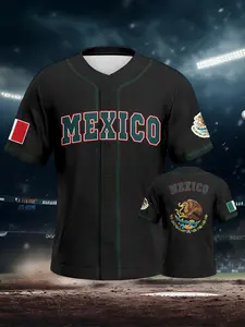 Mexico National Team Baseball Jersey, Vintage Shirt with Mexican Flag Elements, Must-Have Fan Gear for All Seasons