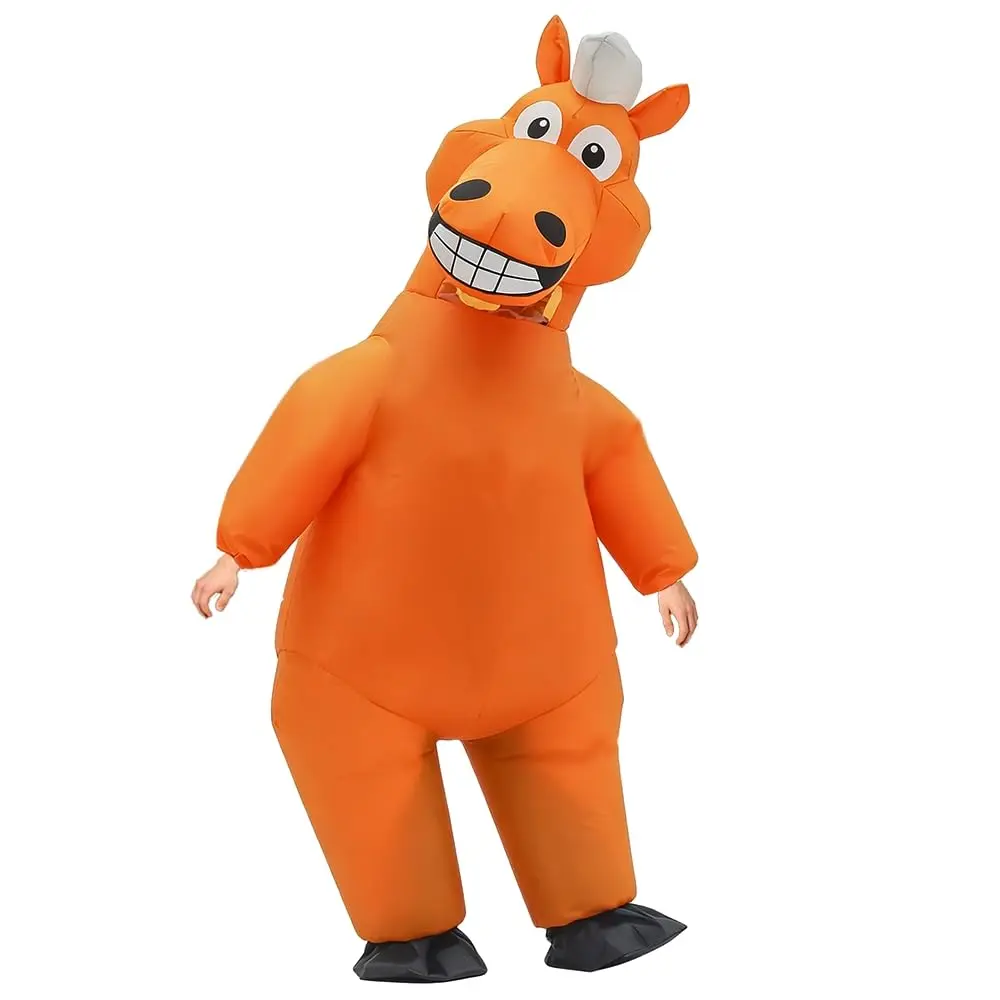 Inflatable Horse Costume for Adults - Funny Blow Up Horse Outfit for Halloween, Cowboy Themed Parties, Rodeo Events & Holiday Gatherings