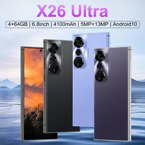 X26 Ultra smartphone 4G network 4GB+64GB large battery 4100mAh 6.8-inch large screen 13MP high-definition pixel Android 10.0 with touch pen 8-core processor Android phone Cell Phone Android Mobile Phones