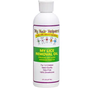 My Hair Helpers Dimethicone Lice Oil 16oz for 2-3 Children - Safe, Effective Oil for Slowing Adult Lice to Comb Out Easily