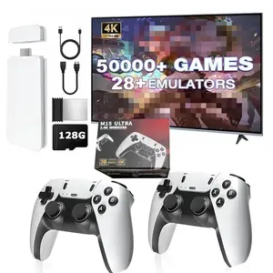 Trending New 4K TV Game Stick Ultra Handheld Game Player with Dual Wireless Controller – 50000+ Games – Family Game System