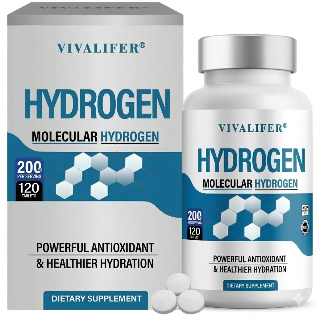 Hydrogen Water Tablets-200mg Potency – Powerful Antioxidant & Healthier Hydration – Fights Oxidative Stress, Boosts Cellular Vitality – Dietary Supplement – 120 Tablets – For Active Bodies & Focused Minds