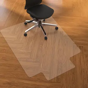 Clear PVC Office Chair Mat - Stronger & Durable Desk Mat for Hardwood Floor, Non-Slip Floor Protector for Office Chair Casters, Chair Mat for Desk (Clear for Hardwood, 36X47IN with Lip)