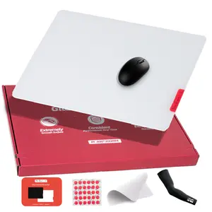 Flash Beyond Glass Gaming Mouse Pad - Premium Glass Pad with Protective Coating, Anti-Slip Rubber Base - Smooth, Precise Tracking