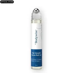 【3 Month Supply】Be Bodywise Advanced Hair Growth Roll-On Serum 25ml with 3% Rosemary 2% Aminexil 3% Redensyl 2% Anagain Paraben & Sulphate Free Non-Oily Me