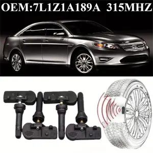 1Pcs/4Pcs OEM#7L1Z1A189A #315MHZ TPMS/TIRE PRESSURE SENSOR For #FORD:EDGE(07-10)/EXPEDITION(07-10)/FIVE HUNDRED(06-07)/FLEX(09-10)/FOCUS(07-09)/TAURUS(07-10) #LINCOLN:MKS(09-10)/MKT(2010)/MKX(07-10)/NAVIGATOR(07-10) #MERCURY:SABLE(08-09)
