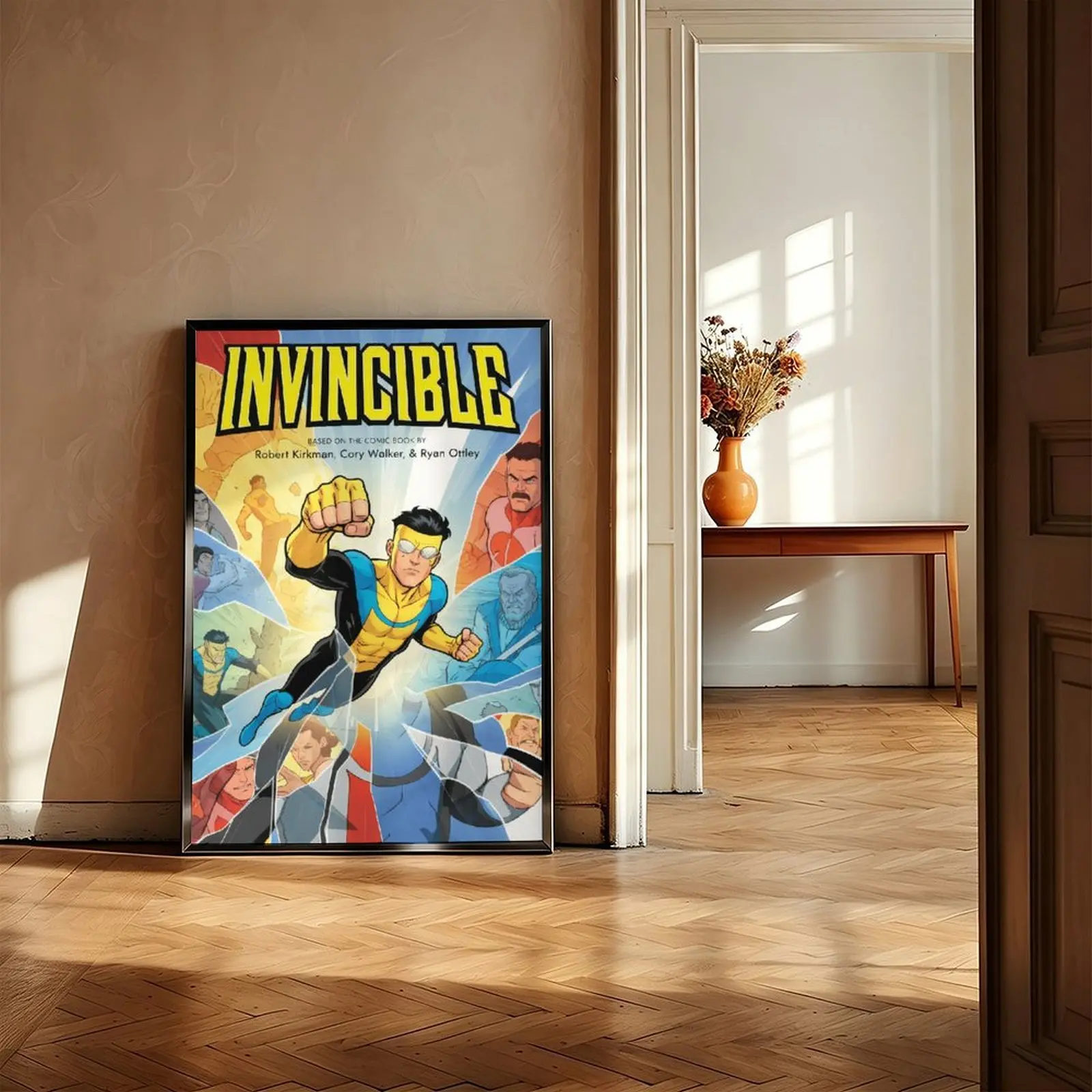 Artistic Animated Series Superhero Group Cartoon Character Canvas Print, Home Decoration Wall Art for Living Room, Man Cave Decor, Bedroom, Dorm, Box, Character Art, Print Design