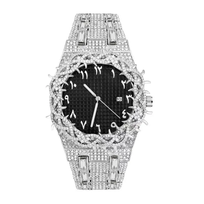 【ING】Men's rhinestone-accented statement watch for parties and social events+XL106