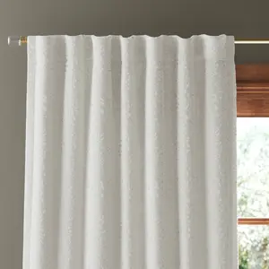 Blackout Embossed Velvet Curtain Panel - Threshold