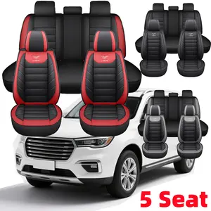Regular Cab Car Seat Cover - Waterproof Wear-Resistant Scratch-Proof Durable PU Leather Full Coverage for Five-Seat Seats Soft Comfortable Seat Cover