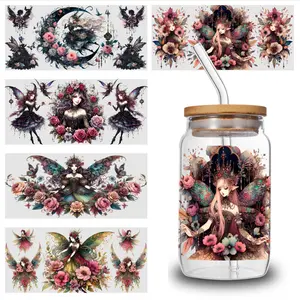 5 Sheets Fairy Floral UV DTF Stickers uv dtf cup wraps Design Transfer Sticker Decal Plastic Decoration Items Inspiring Designs Winter Landscape Canvas Posters Photography Print samantha