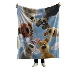 Lively Puppy Group Super Soft Flannel Throw Christmas Gift Cozy Cloud Feel Lint Free Fade Resistant Perfect for Pet Lovers
