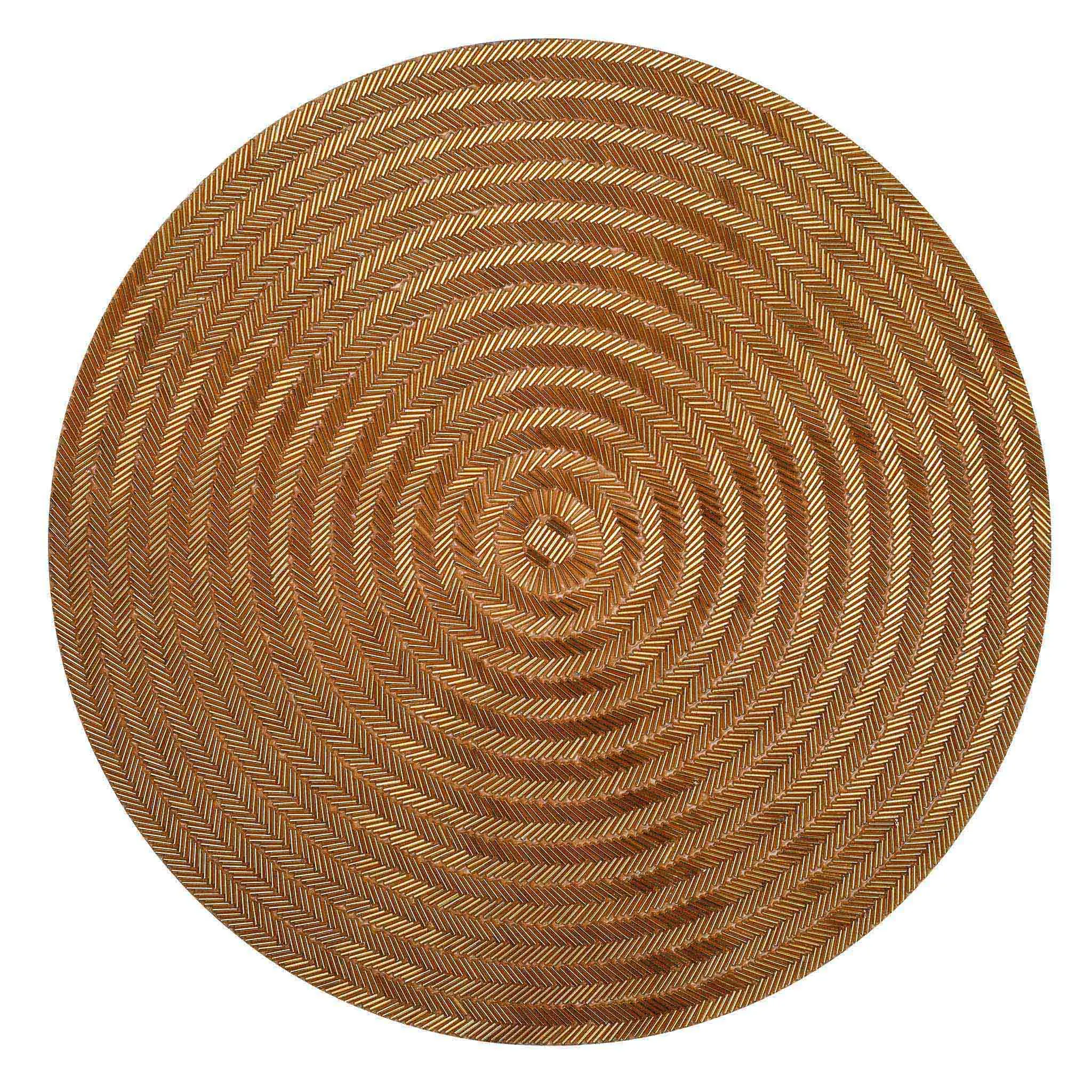 Gilded Round Beaded Placemat