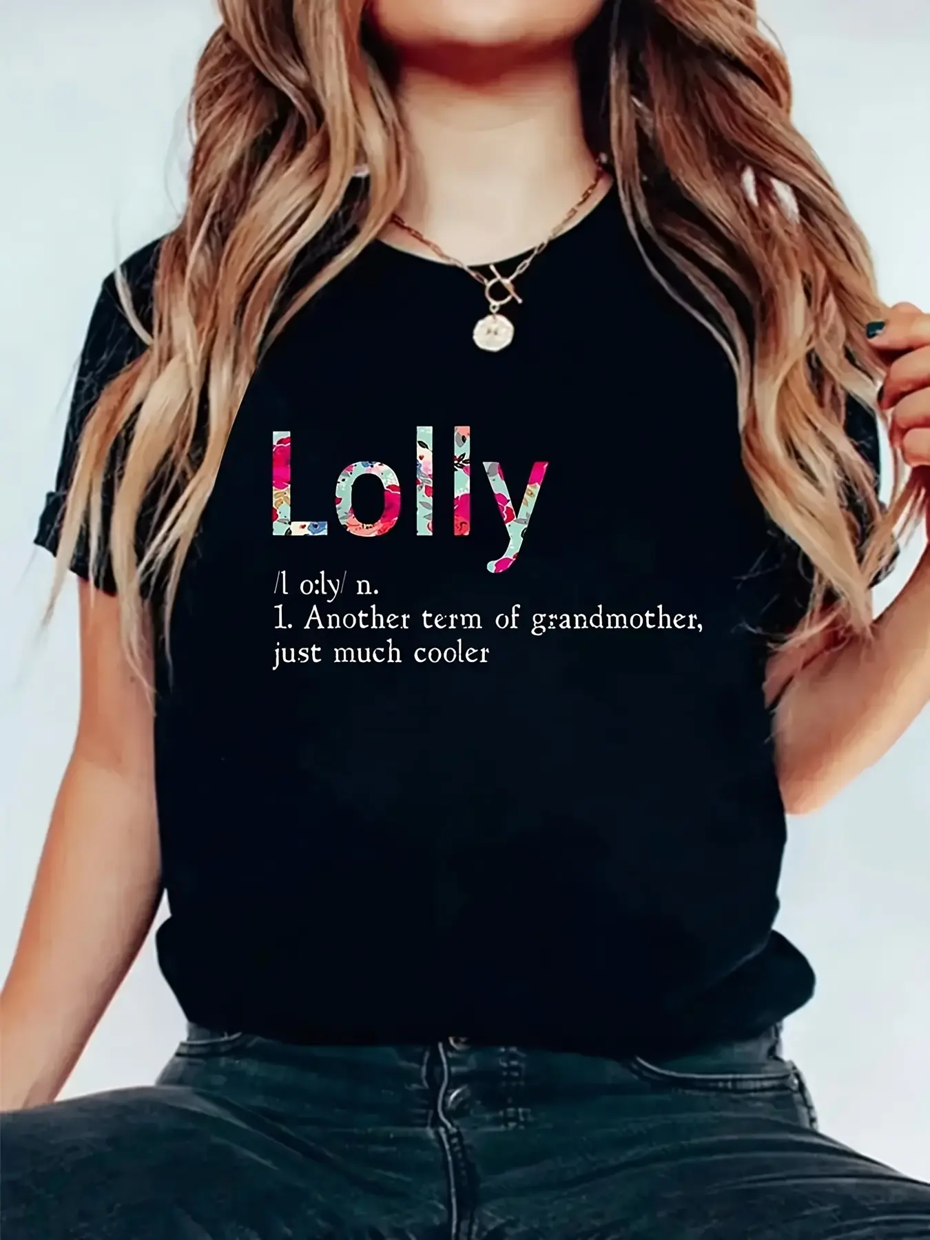 Women'S _Lolly_ Graphic Tee - Casual Crew Neck Sho unisex soft cotton short sleeve t shirt, vintage graphic casual tee for men women teens, perfect birthday holiday gift for camping travel gym daily street casual wear