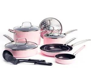 Blue Diamond Toxin-Free Ceramic and Dishwasher Safe 12-Piece Pots and Pans Cookware Set