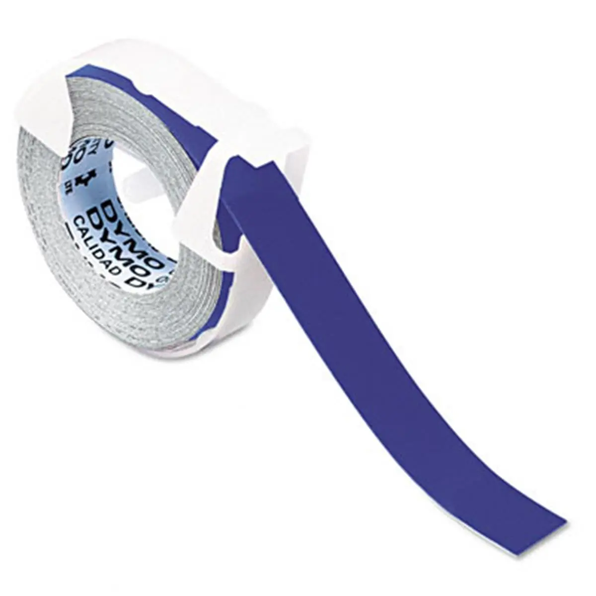 Dymo 520106 Glossy Finish Easy-to-Cut Plastic Labeling Tape, 3/8 inch (3/8" x 144") Self-Adhesive Tape for Embossers, Blue