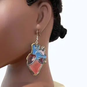 Anatomical Heart Sun Catcher Earrings