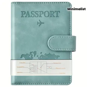 [RFID Passport & Vaccine Holder] RFID Blocking Passport Holder & Vaccine Card Organizer |   Magnetic Closure, Lightweight PU Travel Case with Vaccine Slots, Passport Stamp Insertion |   Sleek Design, Smooth Texture for Men & Women (Travel, Visa, ID, Busin