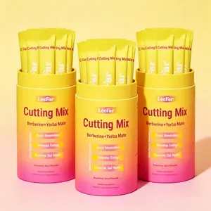 LeeFar Cutting Drink Mix Supplement - Strawberry Açaí Flavor, 30 Servings, with Berberine, Chromium, 5-HTP, Yerba Mate, Magnesium