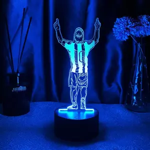 1pc Sports Football Trophy 3D Night Light with USB Power, Touch Control Switch, Dimmable Feature, Light Up for Home Decor & Ideal Gift for Football Fans