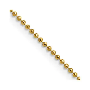 Chisel Gold-tone Brass 1.50mm Plated 16 inch Ball Chain