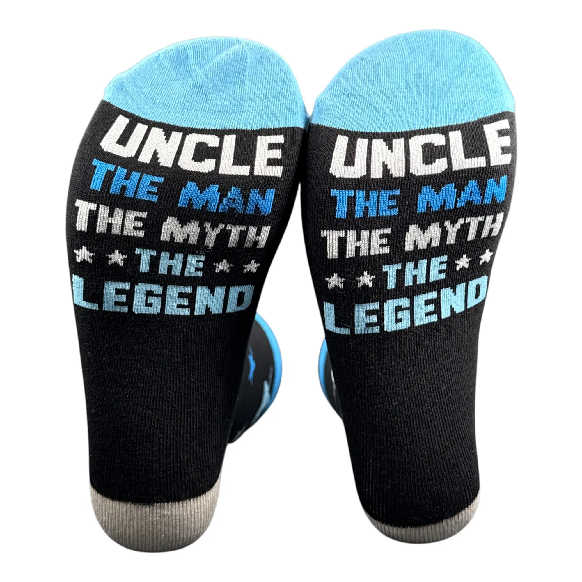 CRAZY DOG T-SHIRTS Men's Vintage Uncle The Man The Myth The Legend Socks, Funny Sarcastic Graphic Novelty Footwear, Comfortable Fitted Spandex Cotton Socks