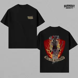 All or Nothing Firefighter T-Shirt, Skull Firefighter Graphic Tee, Fireman Pride Shirt, Firefighter Brotherhood First Responder Shirt