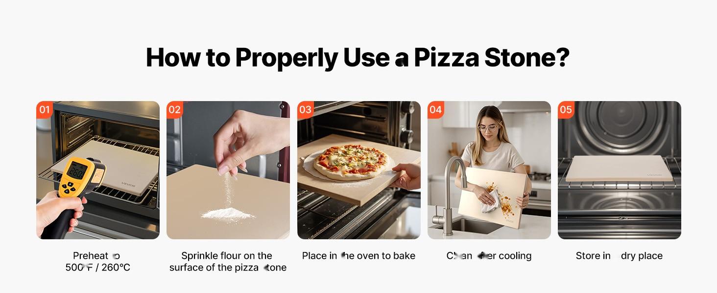 Rectangular Cordierite Pizza Stone, 20 x 14 x 0.6 In, 1450°F Heat-Resistant Bake Stone For Oven And Grill, Extra Large Stone With Metal Pizza Peel And Scraper, Great For Home Baking And BBQ