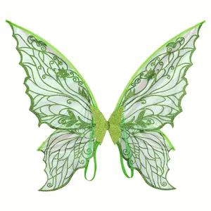 Shimmering Butterfly Wings for Women, Gold Fairy Wings, Carnival Costume Accessory, Halloween Christmas Party Performance Prop